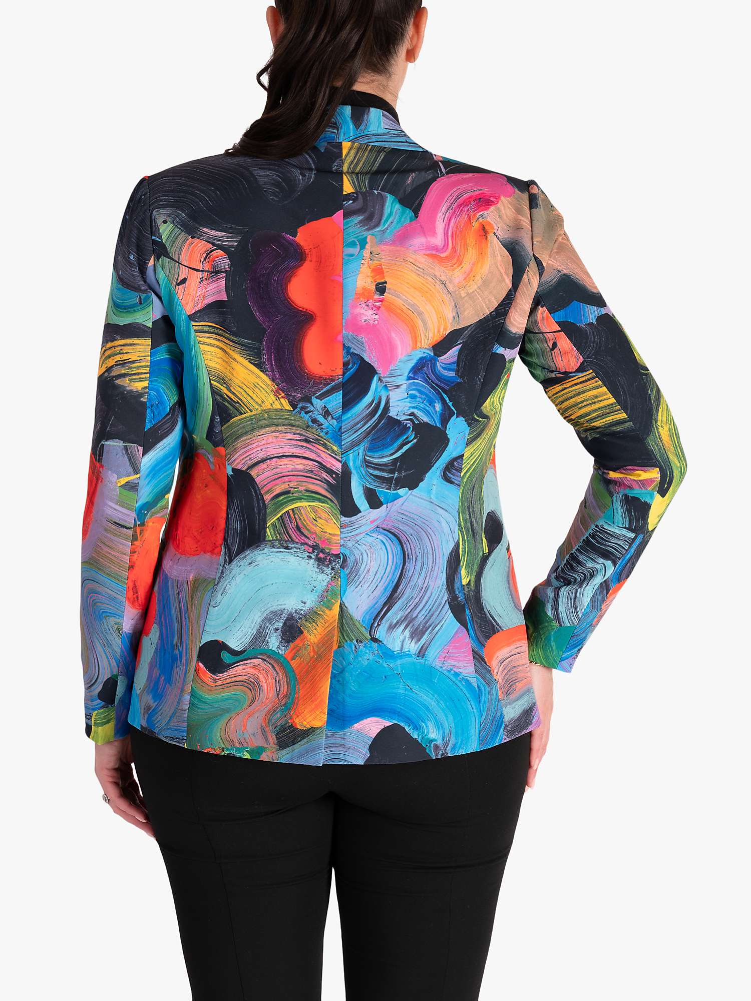 Buy chesca Abstract Print Blazer Jacket, Black/Multi Online at johnlewis.com