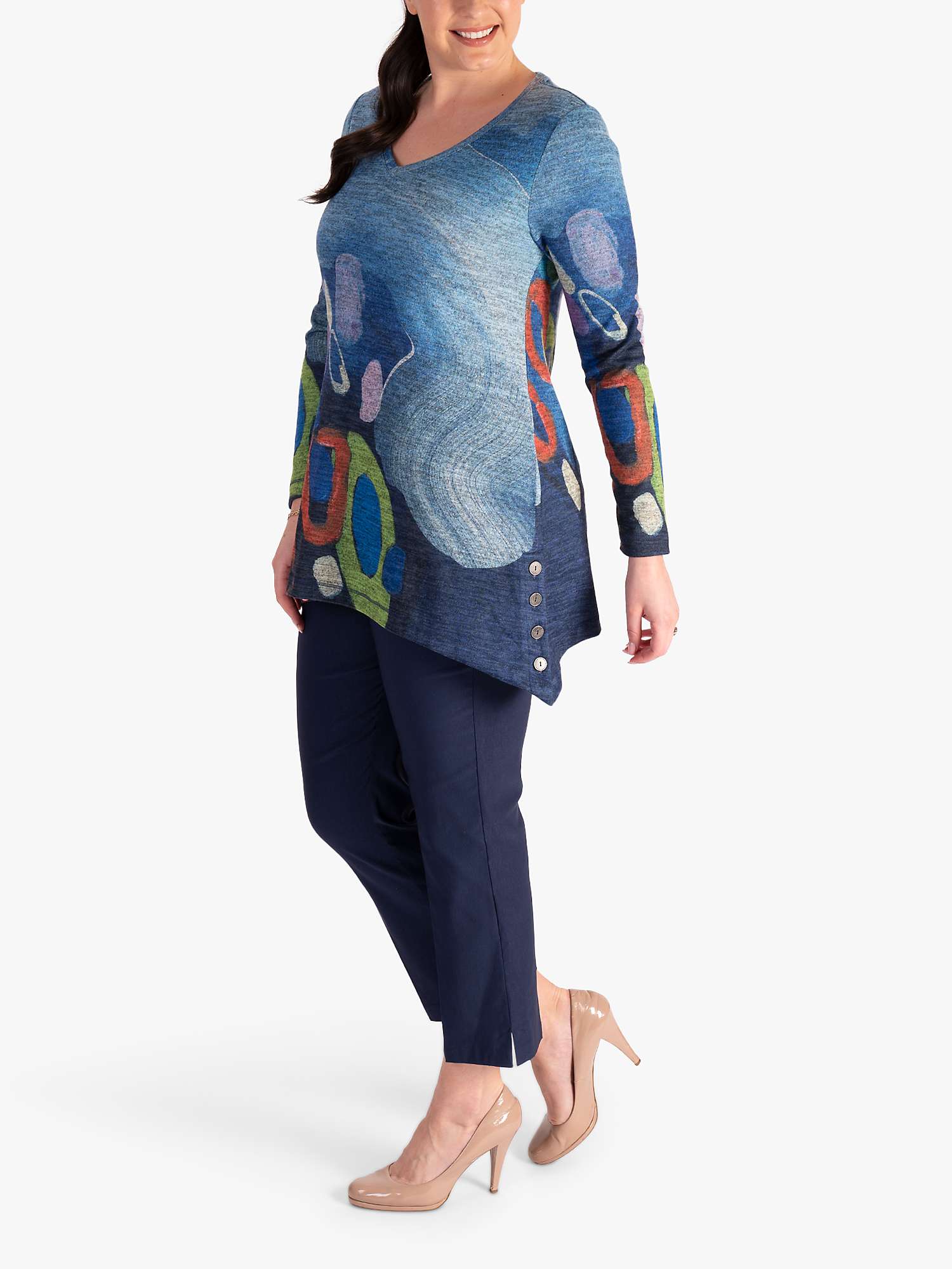 Buy chesca Circle Tunic Top, Blue/Multi Online at johnlewis.com