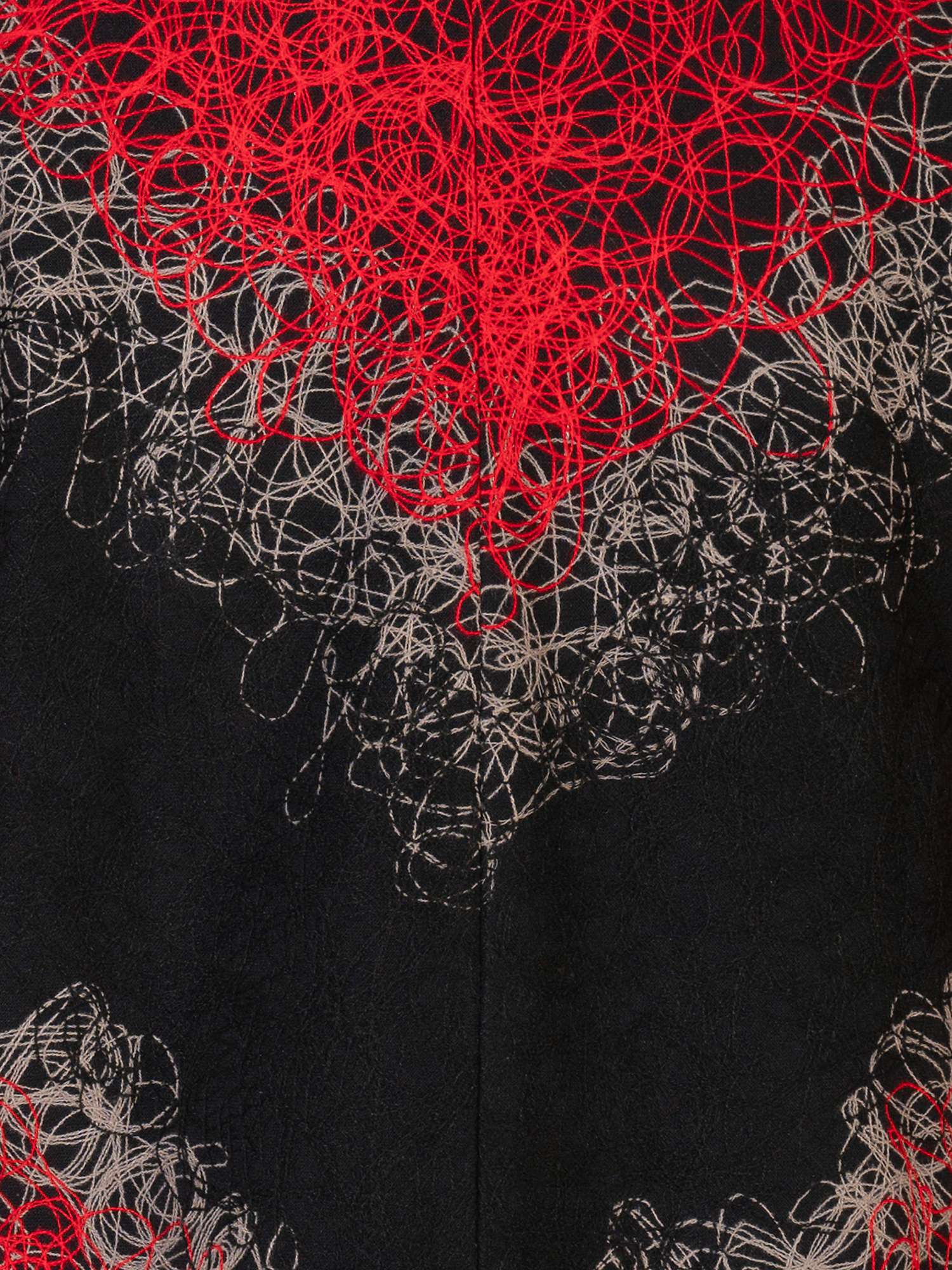 Buy chesca Scribble Embroidered Jacket, Black/Red Online at johnlewis.com