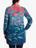 chesca Floral Sheer Shirt, Aqua/Multi
