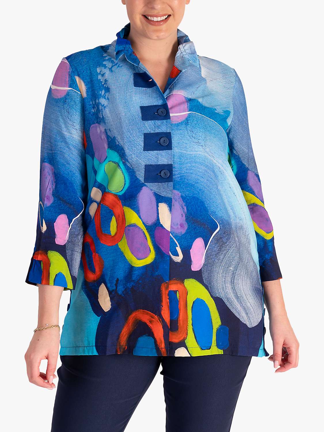 Buy chesca Circles Shirt, Blue/Multi Online at johnlewis.com
