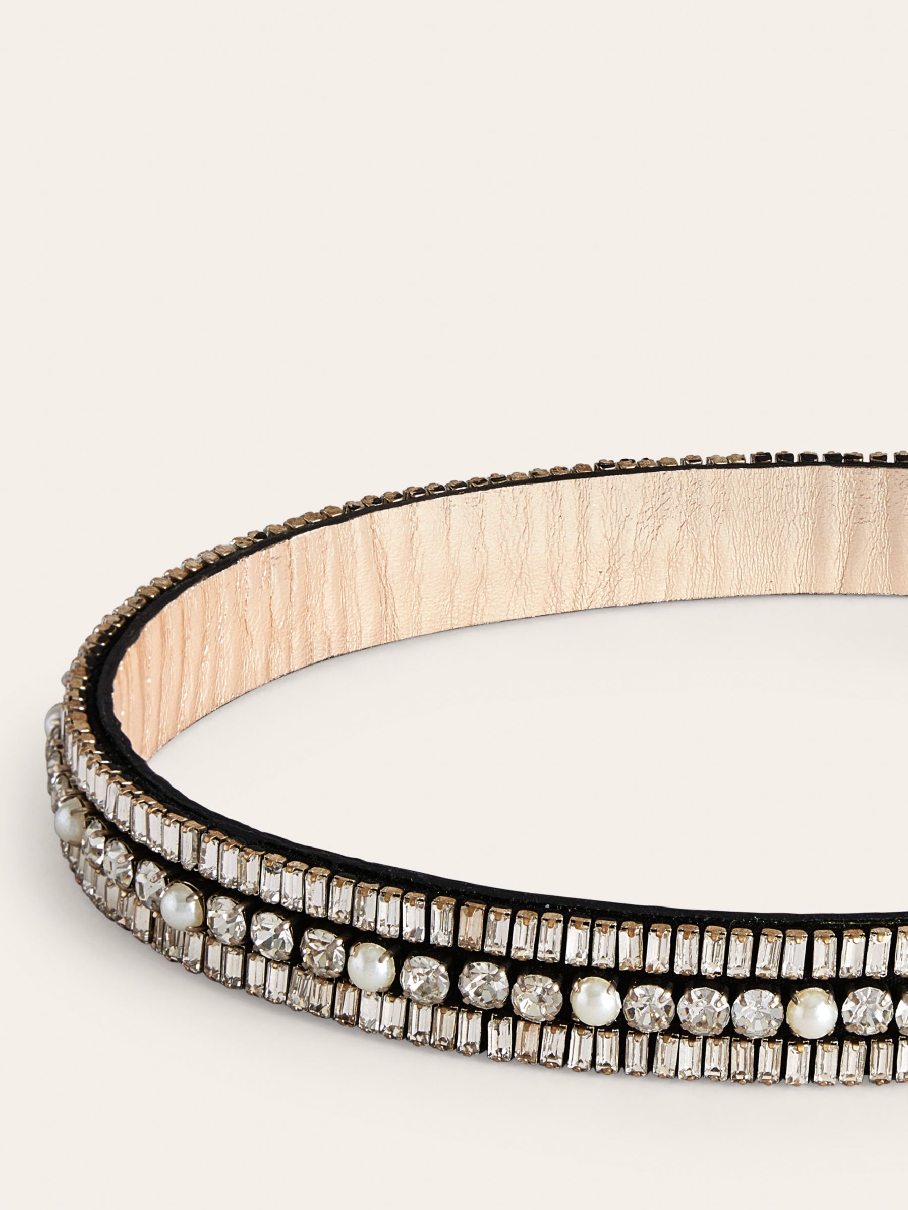 Boden Embellished Belt, Black at John Lewis & Partners