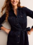 Boden Eloise Corduroy Shirt Midi Dress, Navy