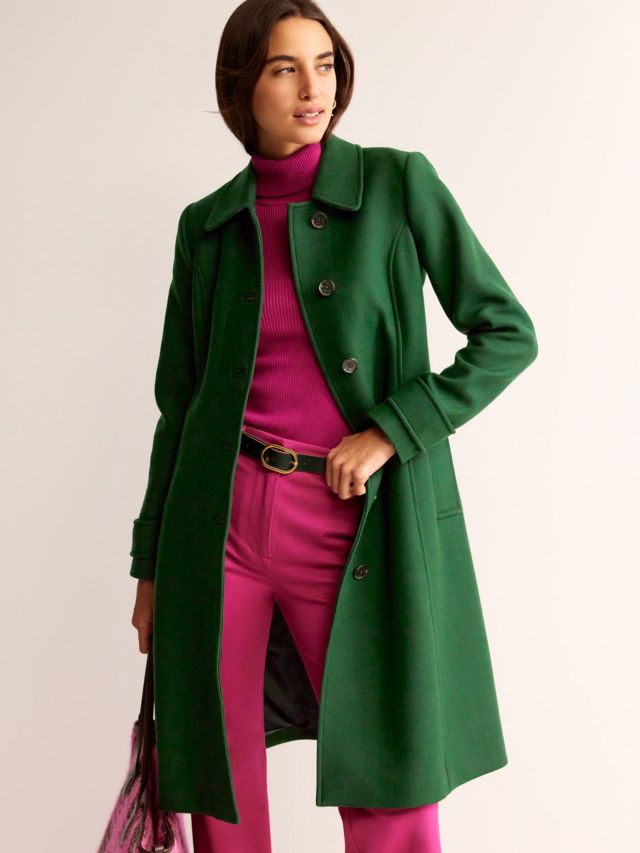 Boden Durham Wool Collared Coat Chatsworth Green 8