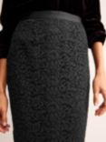 Boden Floral Lace Midi Pencil Skirt, Black