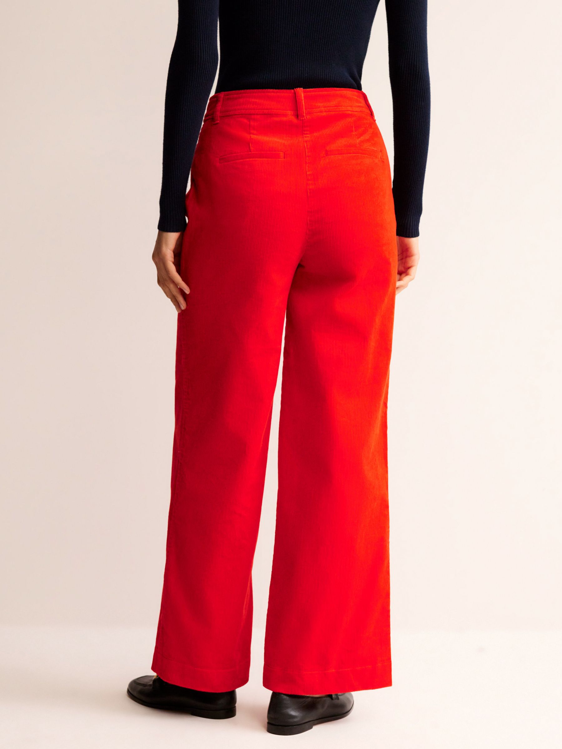 Boden Westbourne Wide Leg Corduroy Trousers, Admiral at John Lewis ...