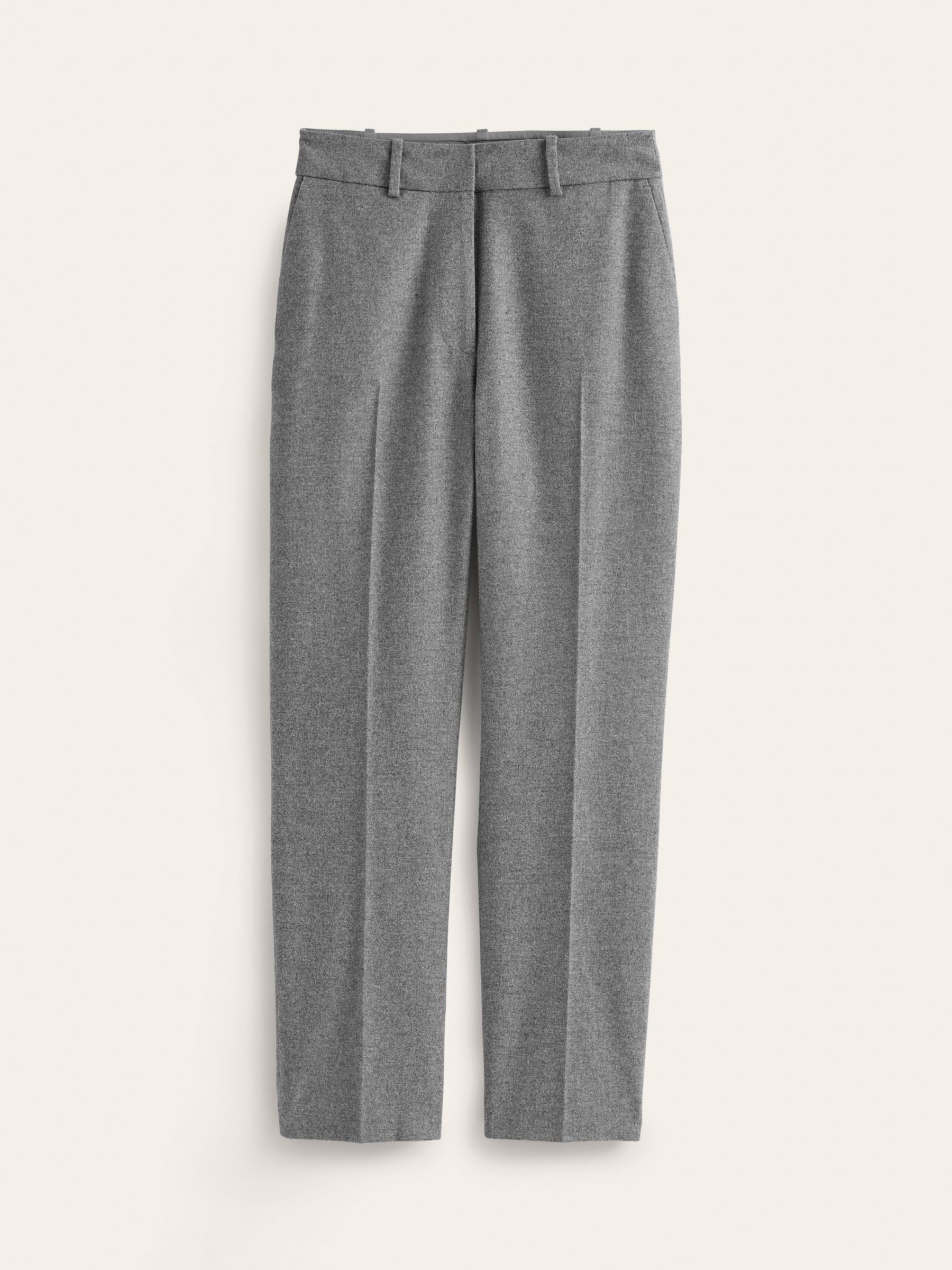 Boden Kew Wool Blend Trousers, Charcoal at John Lewis & Partners