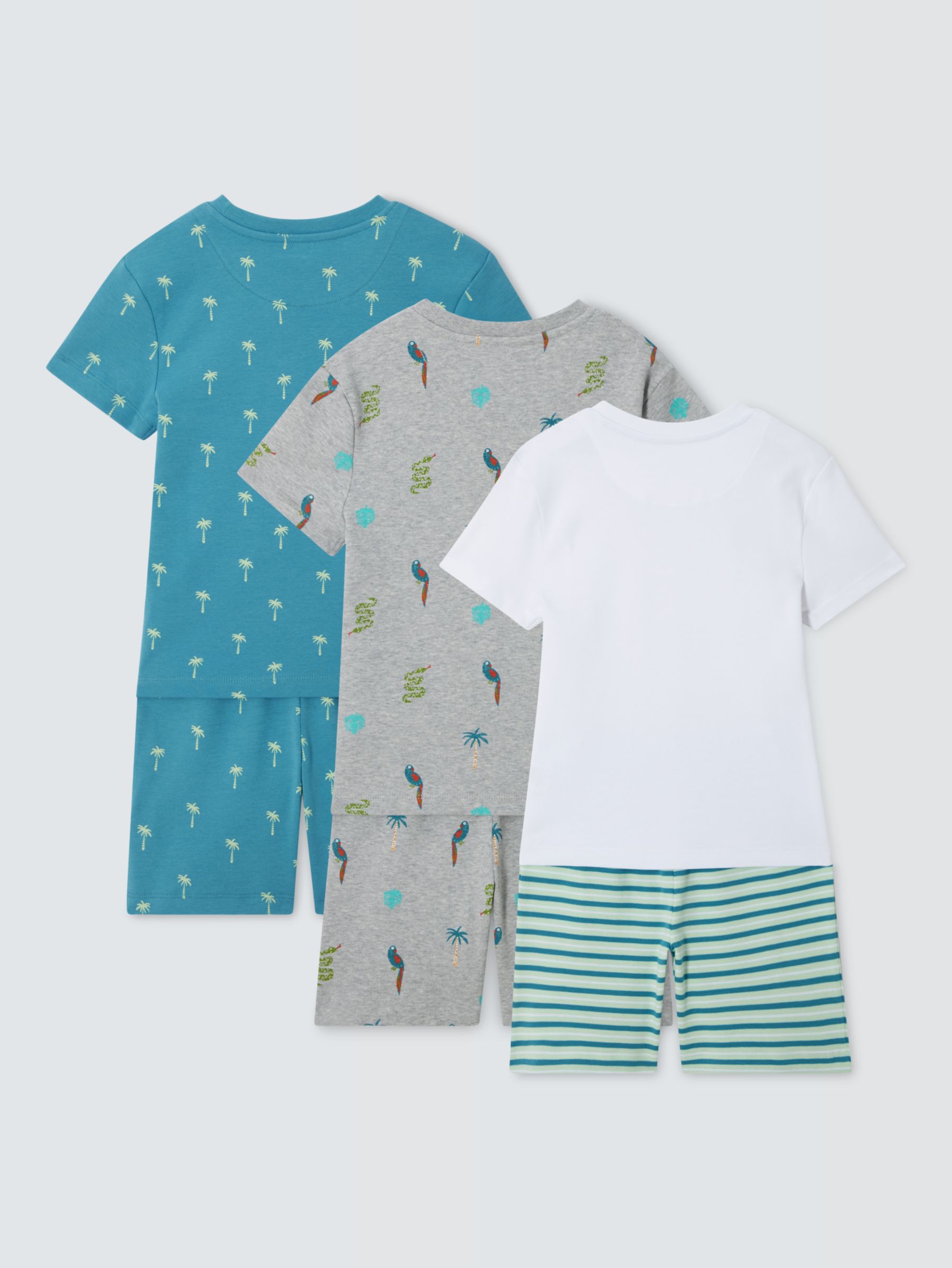 Buy John Lewis Kids' Jungle Pyjama Set, Pack of 3, Multi Online at johnlewis.com