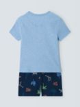 John Lewis Kids' Safari Short Pyjama Set, Blue/Multi