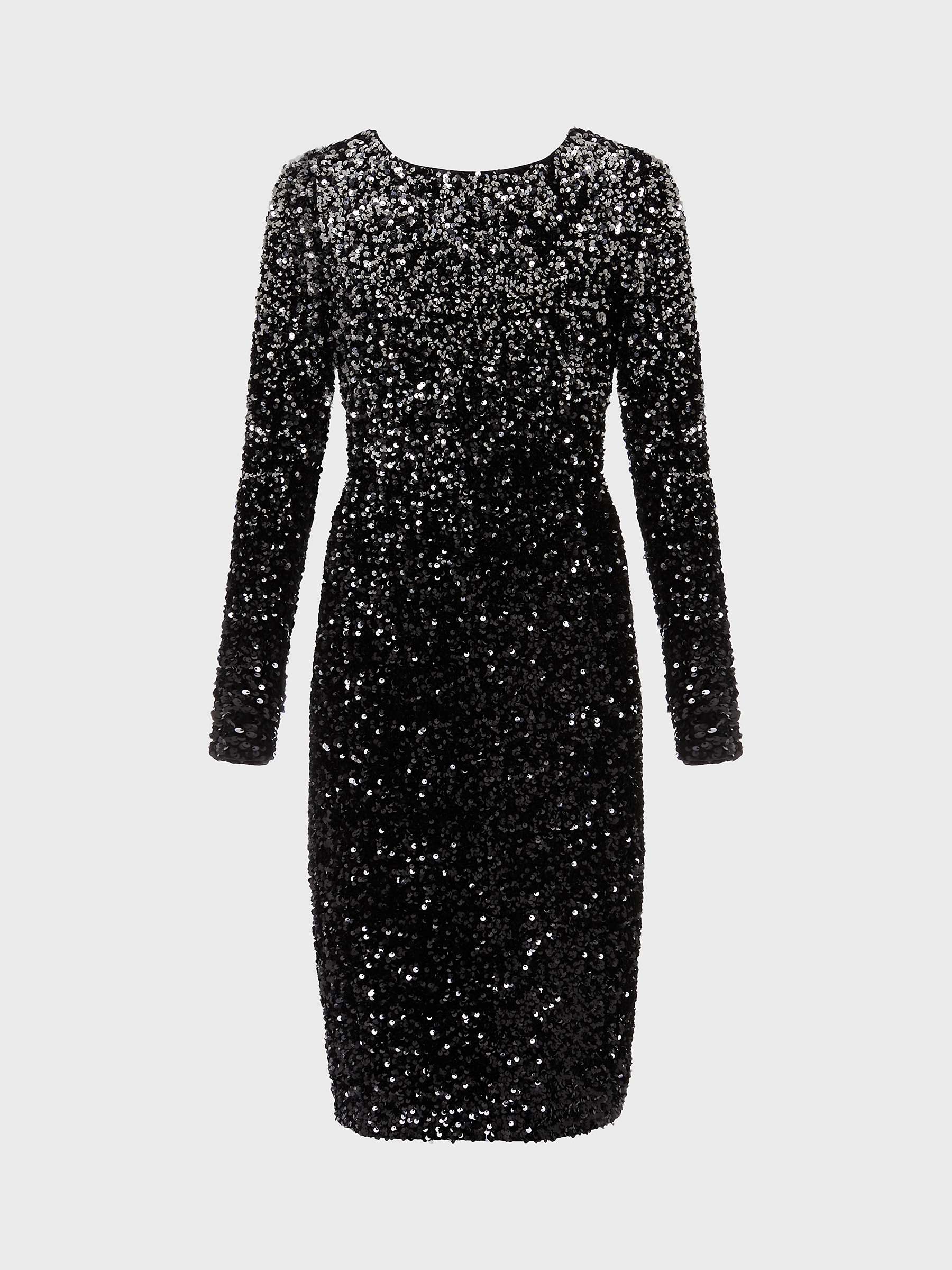 Buy Hobbs Sawyer Sequin Embellished Dress, Black Online at johnlewis.com