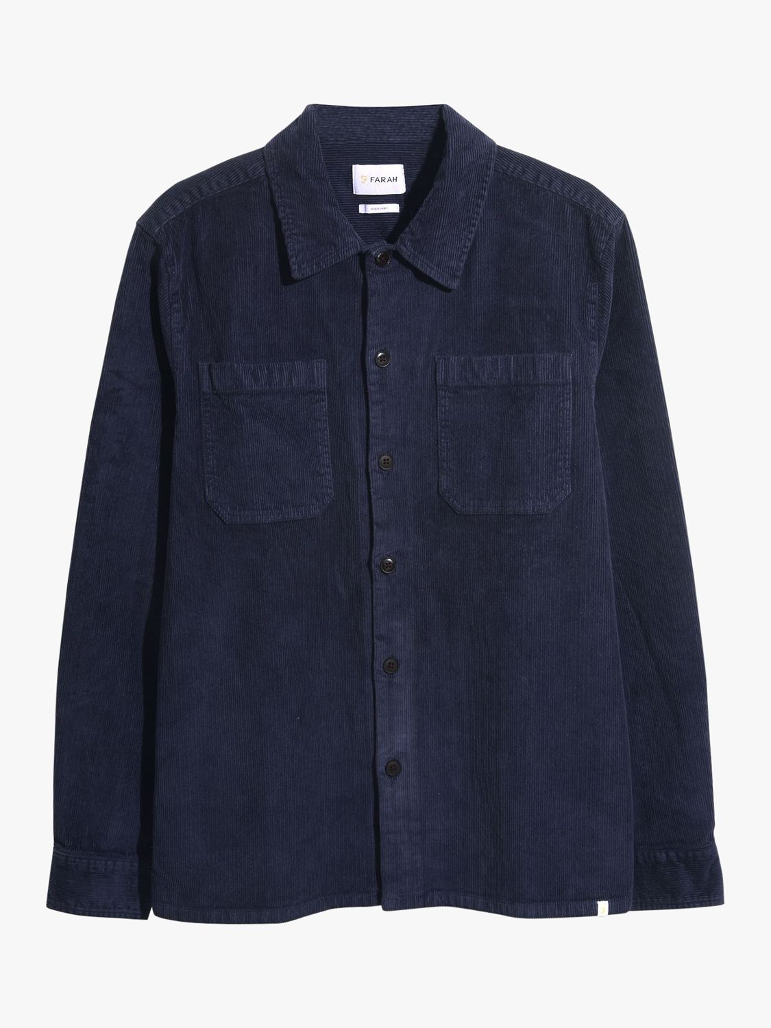 Buy Farah Kitner Corduroy Long Sleeve Shirt, Liquorice Blue Online at johnlewis.com