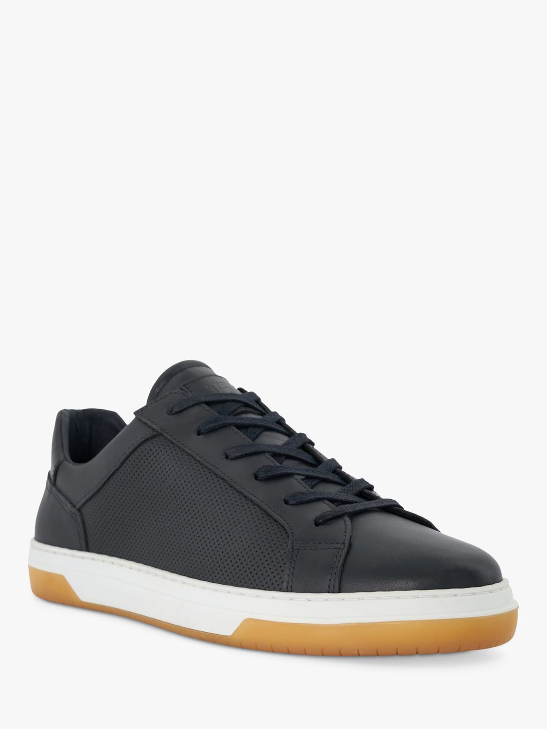 Buy Dune Tie Leather Black Trainers Online at johnlewis.com
