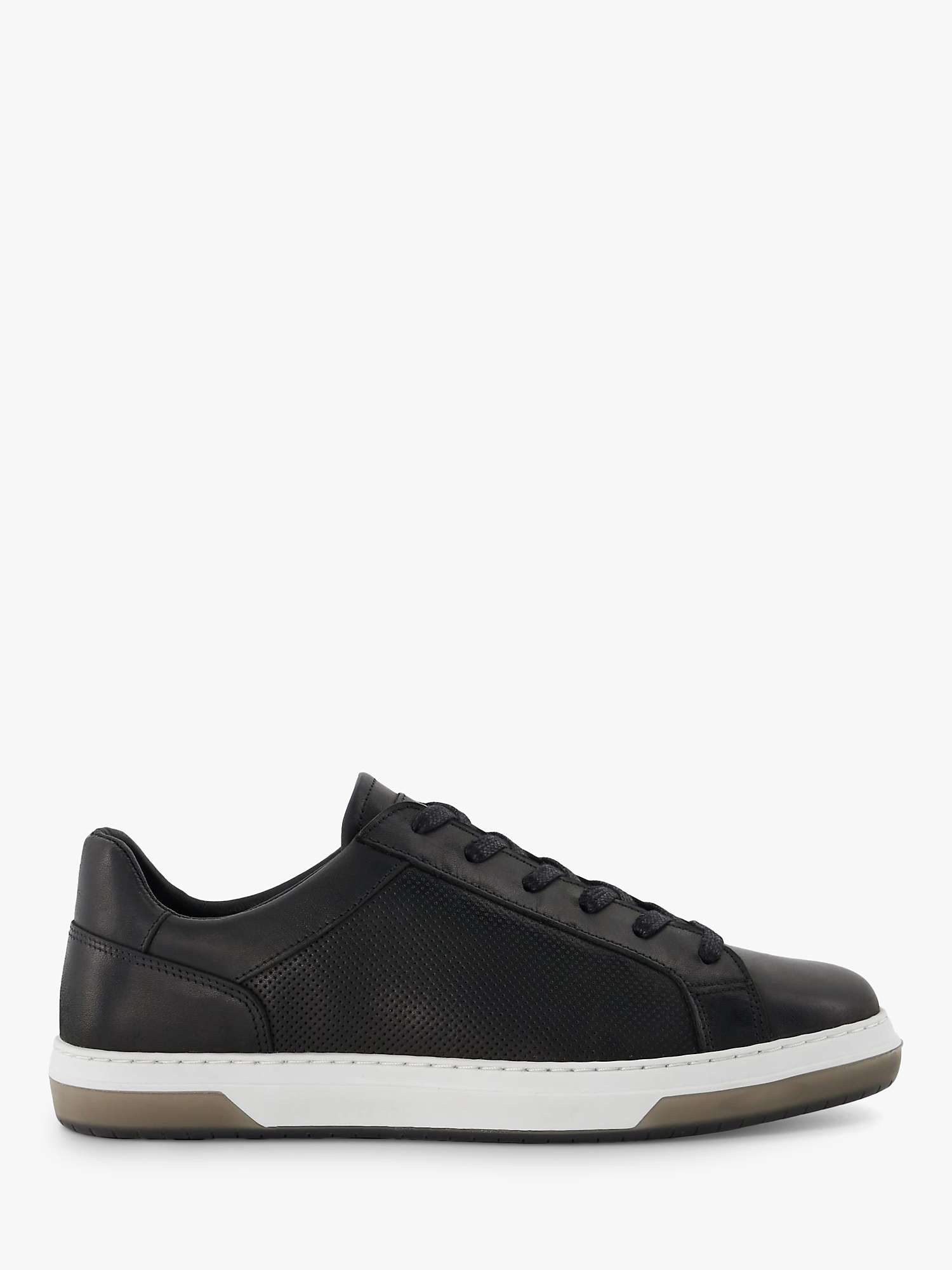 Buy Dune Tie Leather Black Trainers Online at johnlewis.com