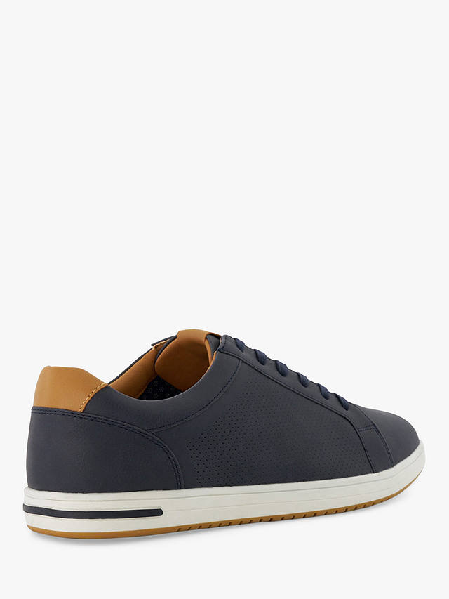 Dune Wide Fit Tezzy Lace Up Trainers, Navy
