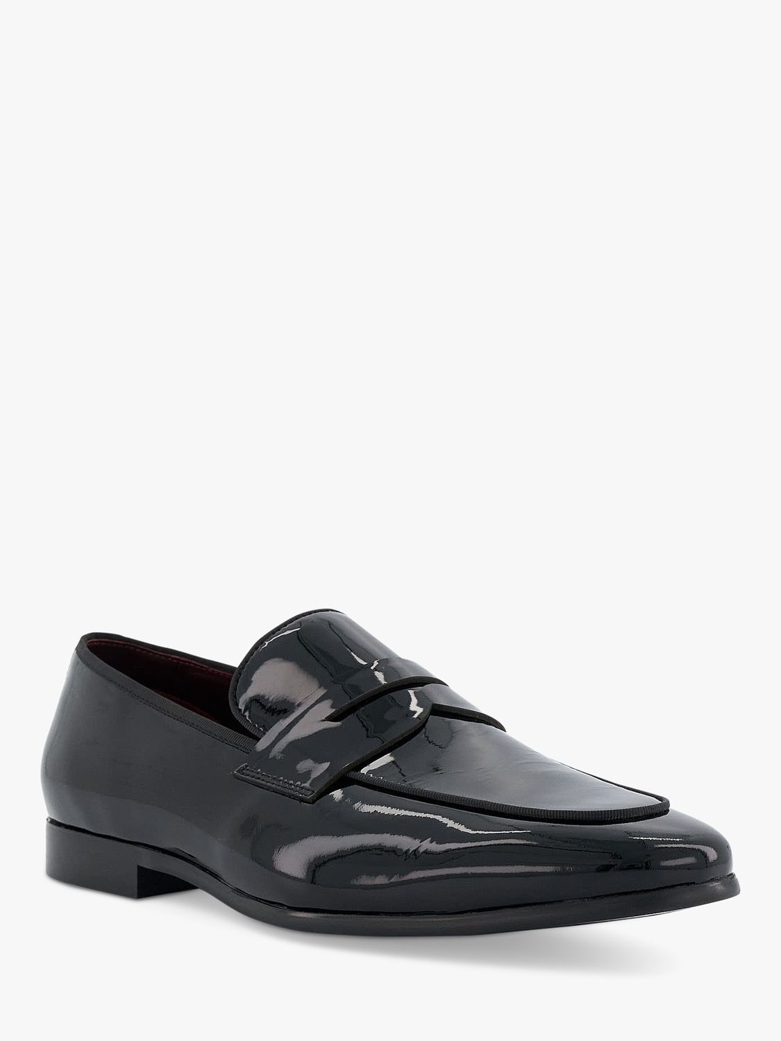 Dune Sterlling Patent Penny Loafers, Black, EU42