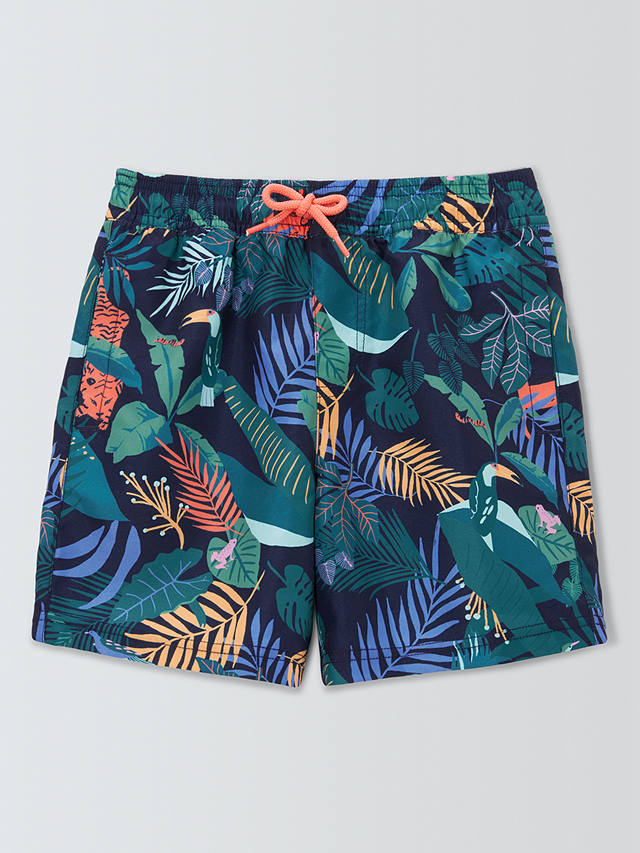 John Lewis Kids' Rainforest Print Swim Shorts, Multi