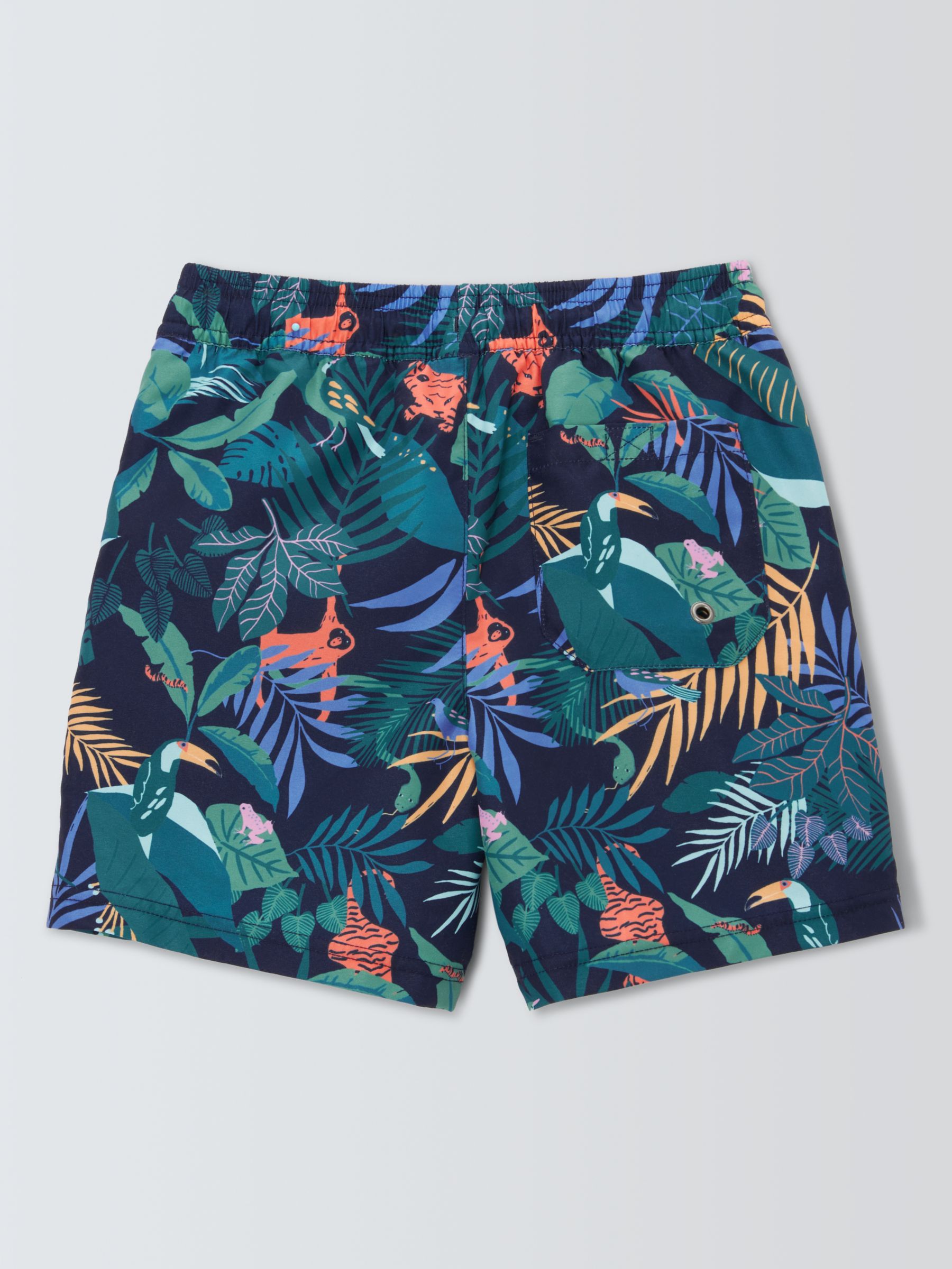 John Lewis Kids' Rainforest Print Swim Shorts, Multi, 7 years
