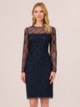 Adrianna Papell Papell Studio Embellished Cocktail Dress, Navy/Black