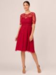 Adrianna Papell Papell Studio Beaded Midi Dress, Cranberry, Cranberry
