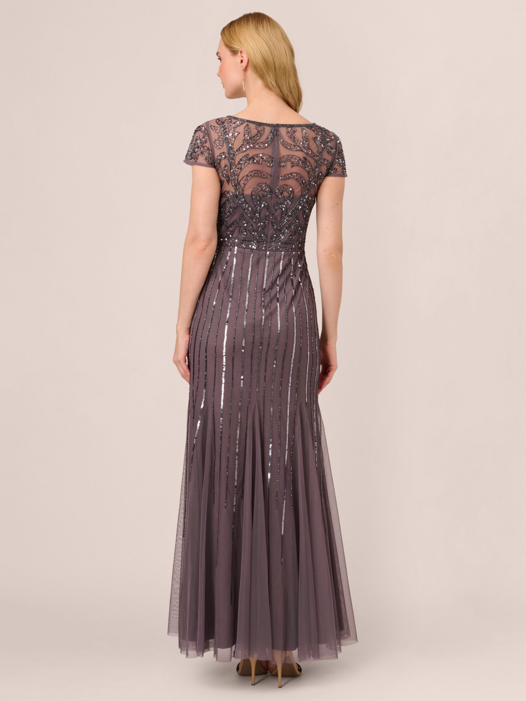 Adrianna Papell Papell Studio Embellished V Neck Maxi Dress