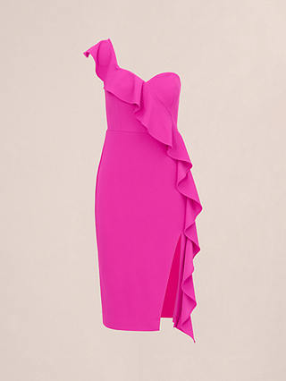 Aidan by Adrianna Papell Knit Crepe Cocktail Dress, Pink Flame