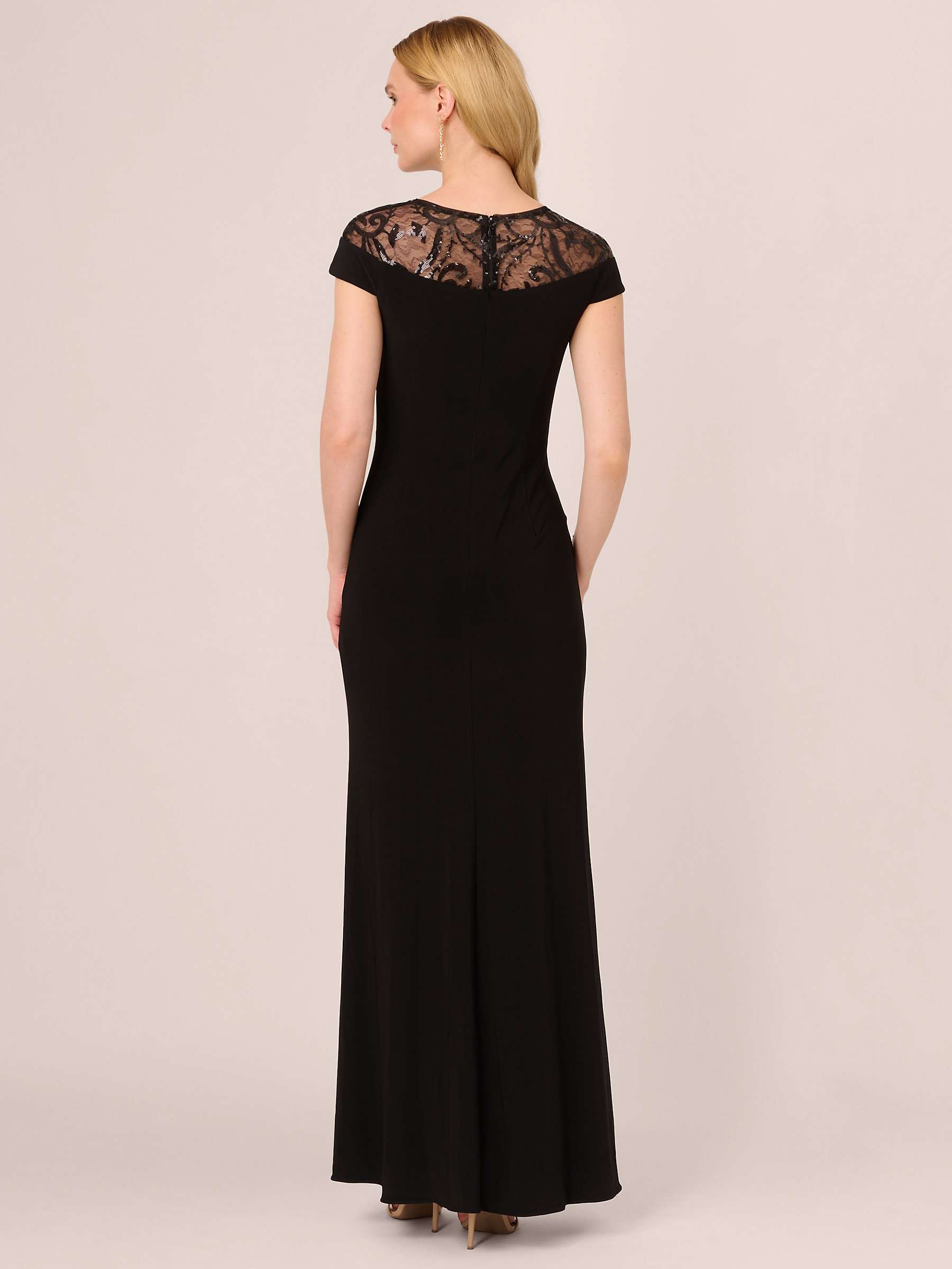 Buy Adrianna Papell Papell Studio Beaded Jersey Gown, Black Online at johnlewis.com