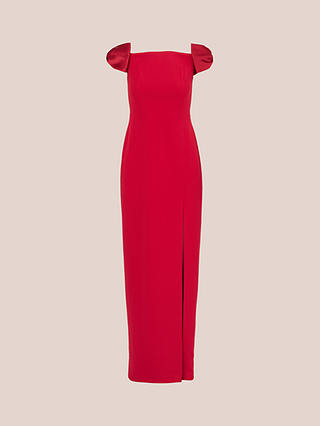 Aidan by Adrianna Papell Stretch Crepe Column Maxi Dress, Matador Red