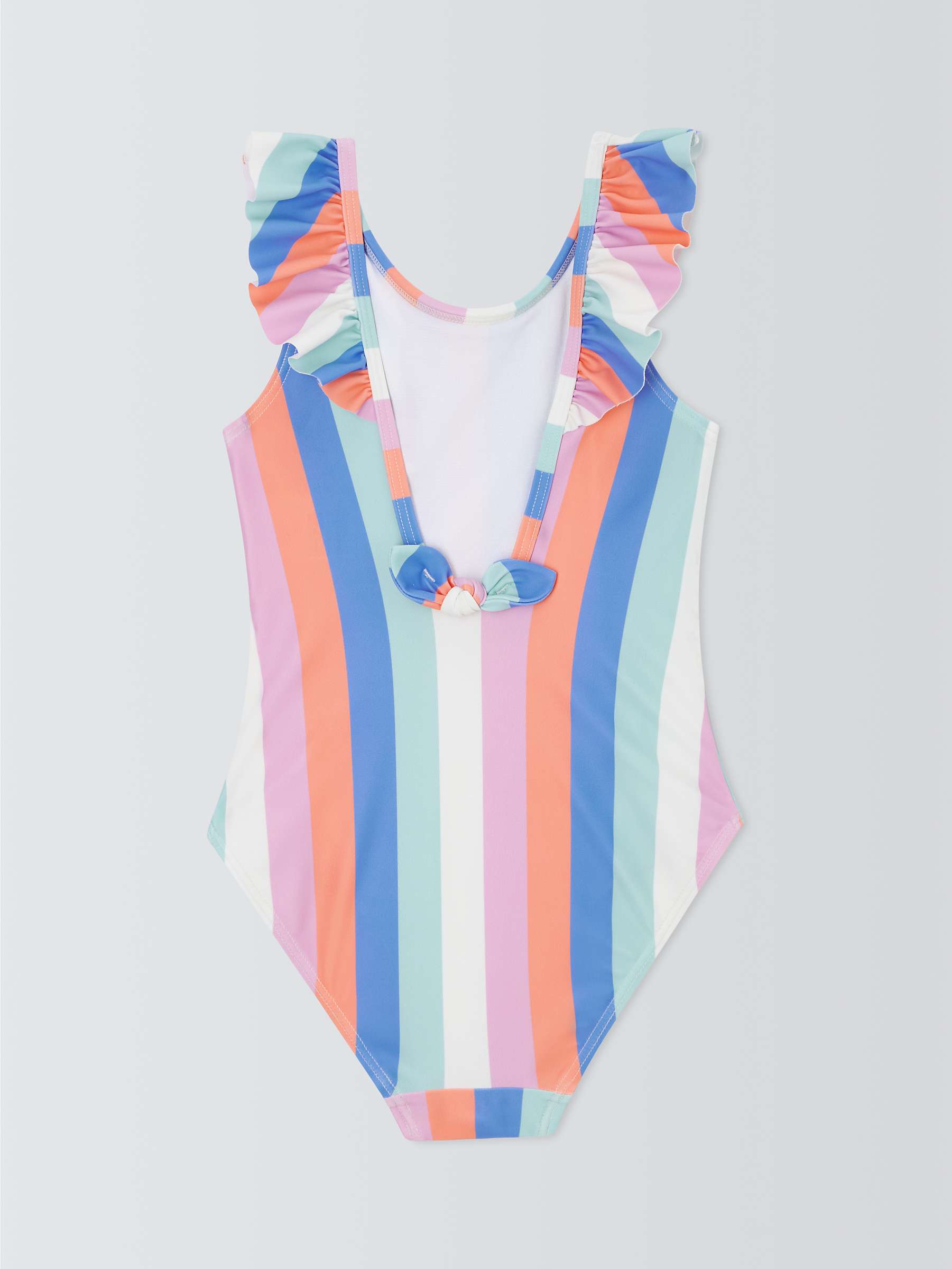 Buy John Lewis Kids' Stripe Ruffle Swimsuit, Multi Online at johnlewis.com