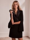Mint Velvet Split Sleeve Blazer Mini Dress, Black