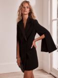 Mint Velvet Split Sleeve Blazer Mini Dress, Black