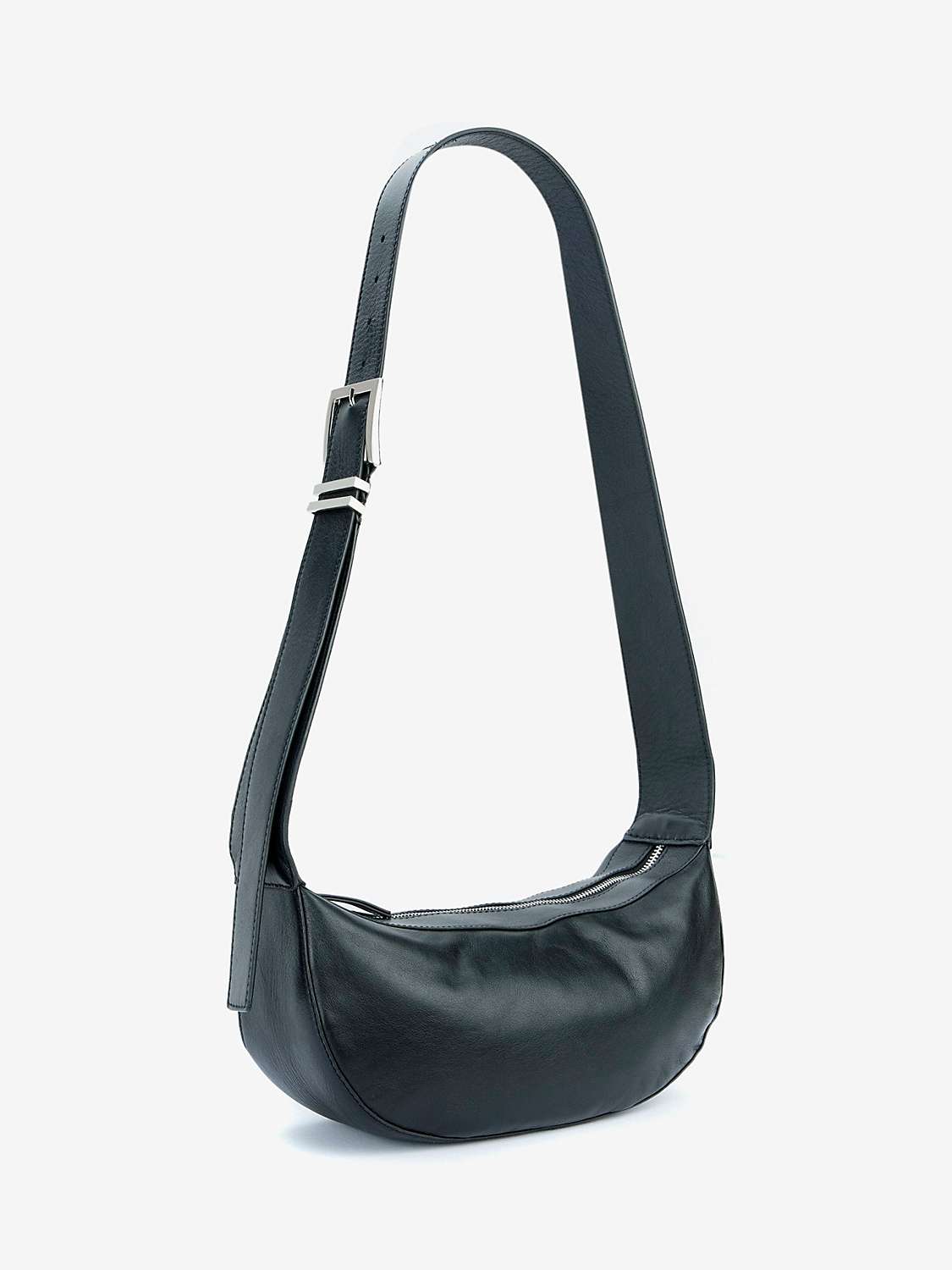 Buy Mint Velvet Leather Sling Bag, Black Online at johnlewis.com