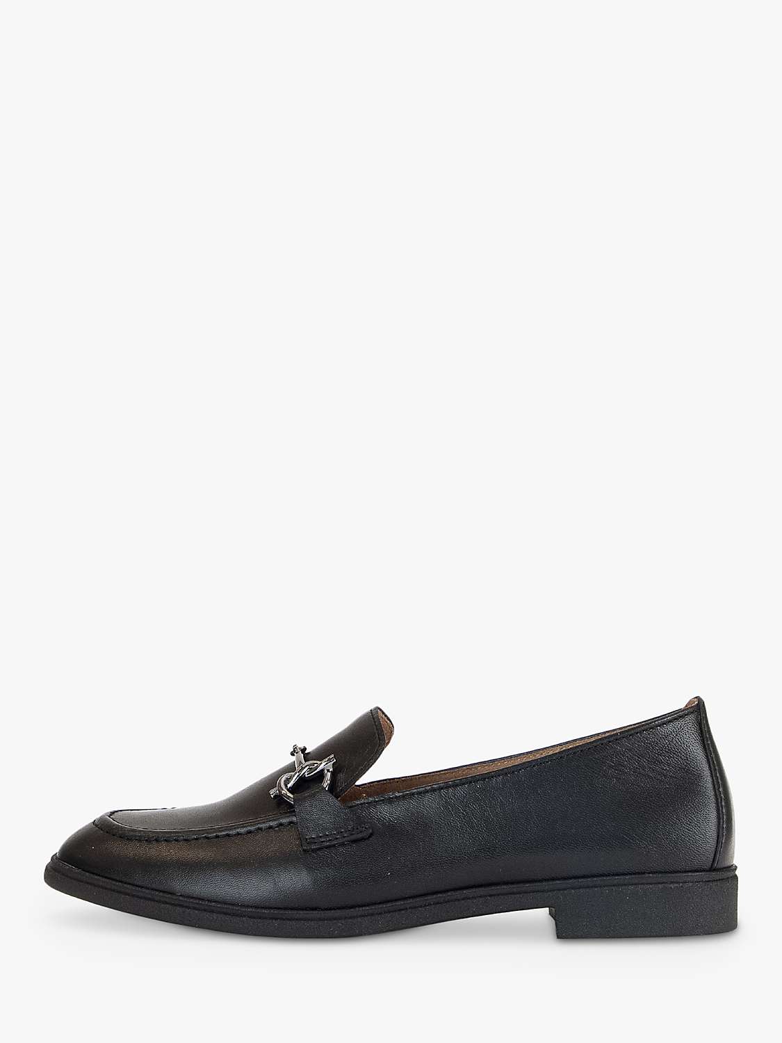 Buy Gabor Beaumont Leather Loafers, Black Online at johnlewis.com