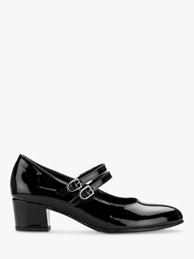Gabor Belva Wide Fit Patent Leather Mary Jane Shoes, Black