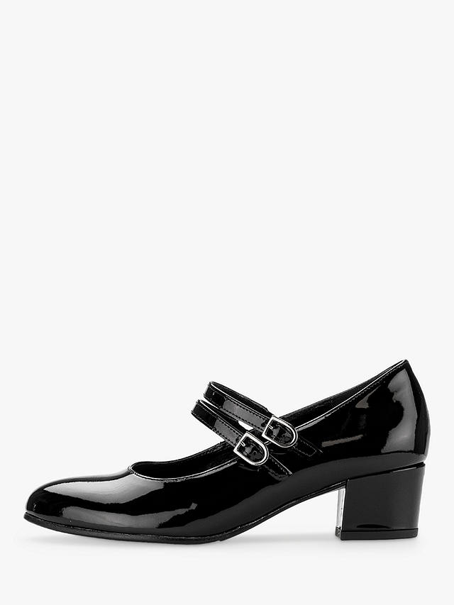 Gabor Belva Wide Fit Patent Leather Mary Jane Shoes, Black