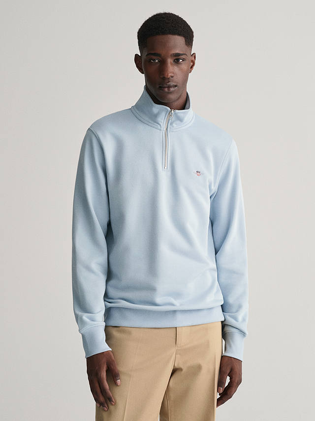 GANT Regular Shield Half Zip Jumper, 402 Stormy Sea