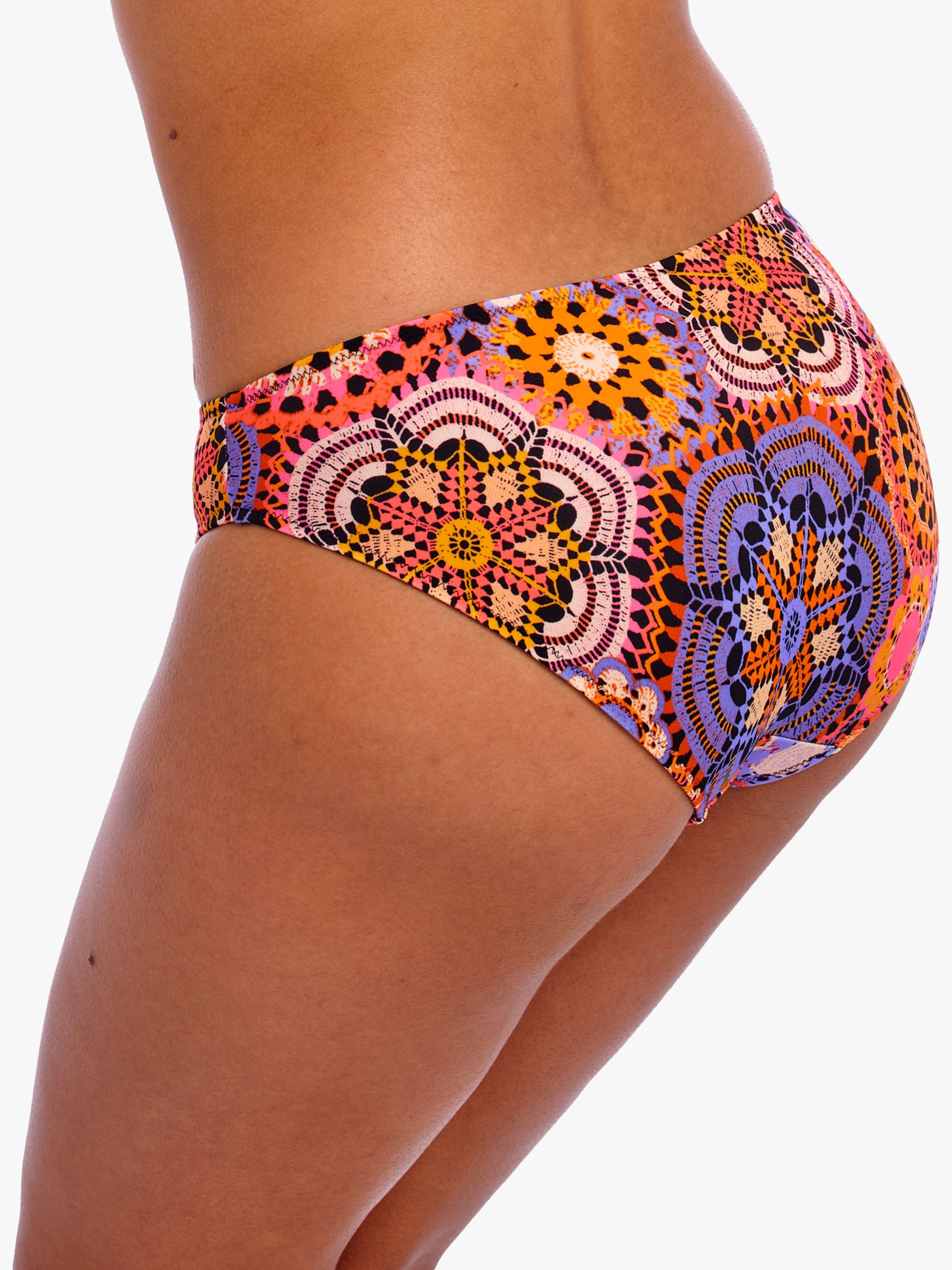 Freya San Tiago Nights Crochet Print Bikini Bottoms, Multi, XL