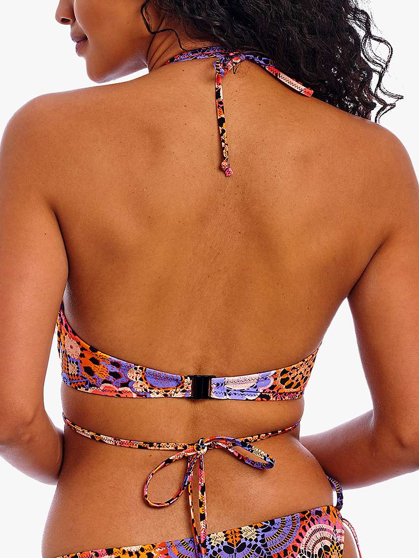 Buy Freya San Tiago Nights Crochet Print Underwired Halter Bikini Top, Multi Online at johnlewis.com