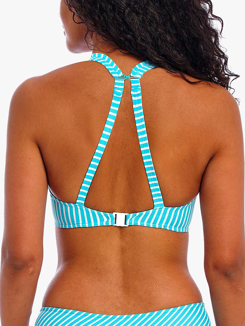 Buy Freya Jewel Cove Stripe Underwired Plunge Bikini Top, Turquoise/Multi Online at johnlewis.com