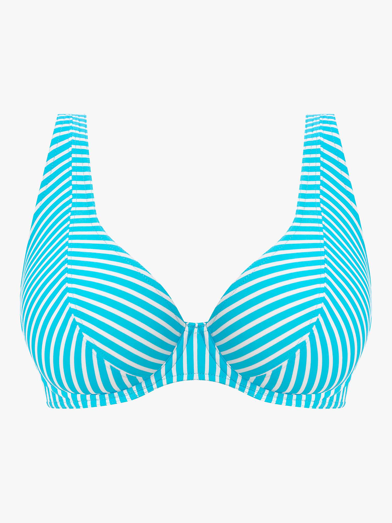 Buy Freya Jewel Cove Stripe Underwired Plunge Bikini Top, Turquoise/Multi Online at johnlewis.com