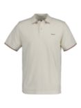 GANT Tipping Short Sleeve Rugger Polo Shirt, Cream