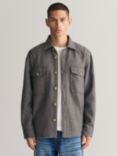 GANT Wool Blend Overshirt, 093 Grey Melange, 093 Grey Melange