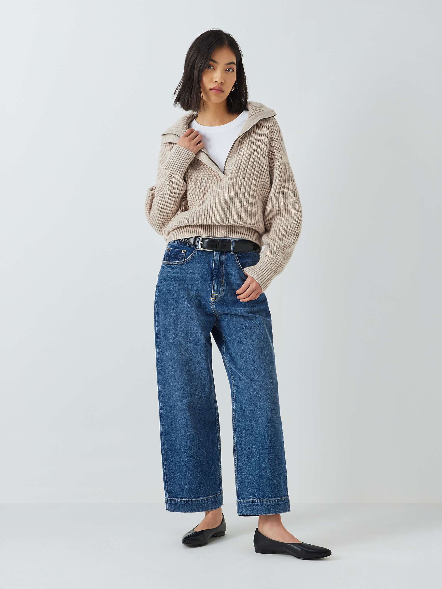 Buy John Lewis Premium Cropped Straight Fit Jeans Online at johnlewis.com