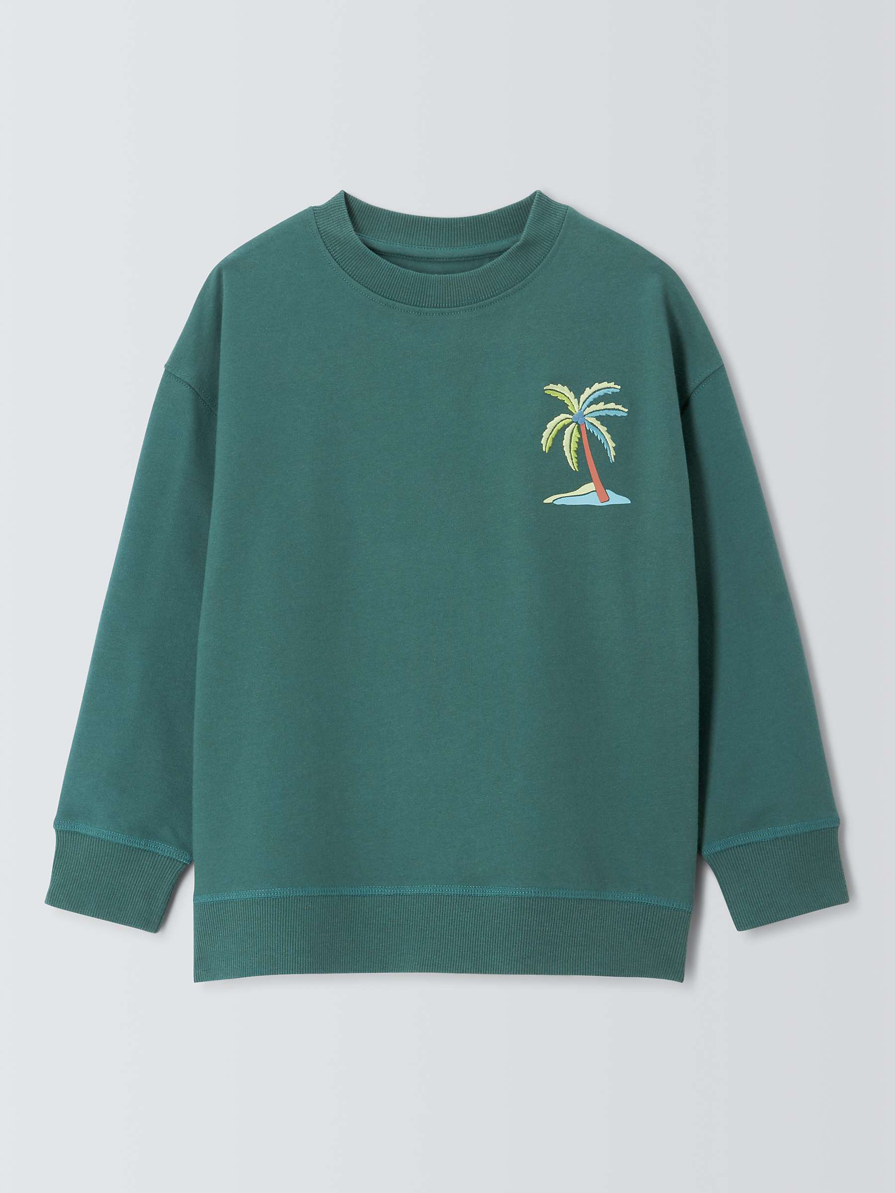 Buy John Lewis Kids' Palm Tree Sweatshirt, Green Online at johnlewis.com