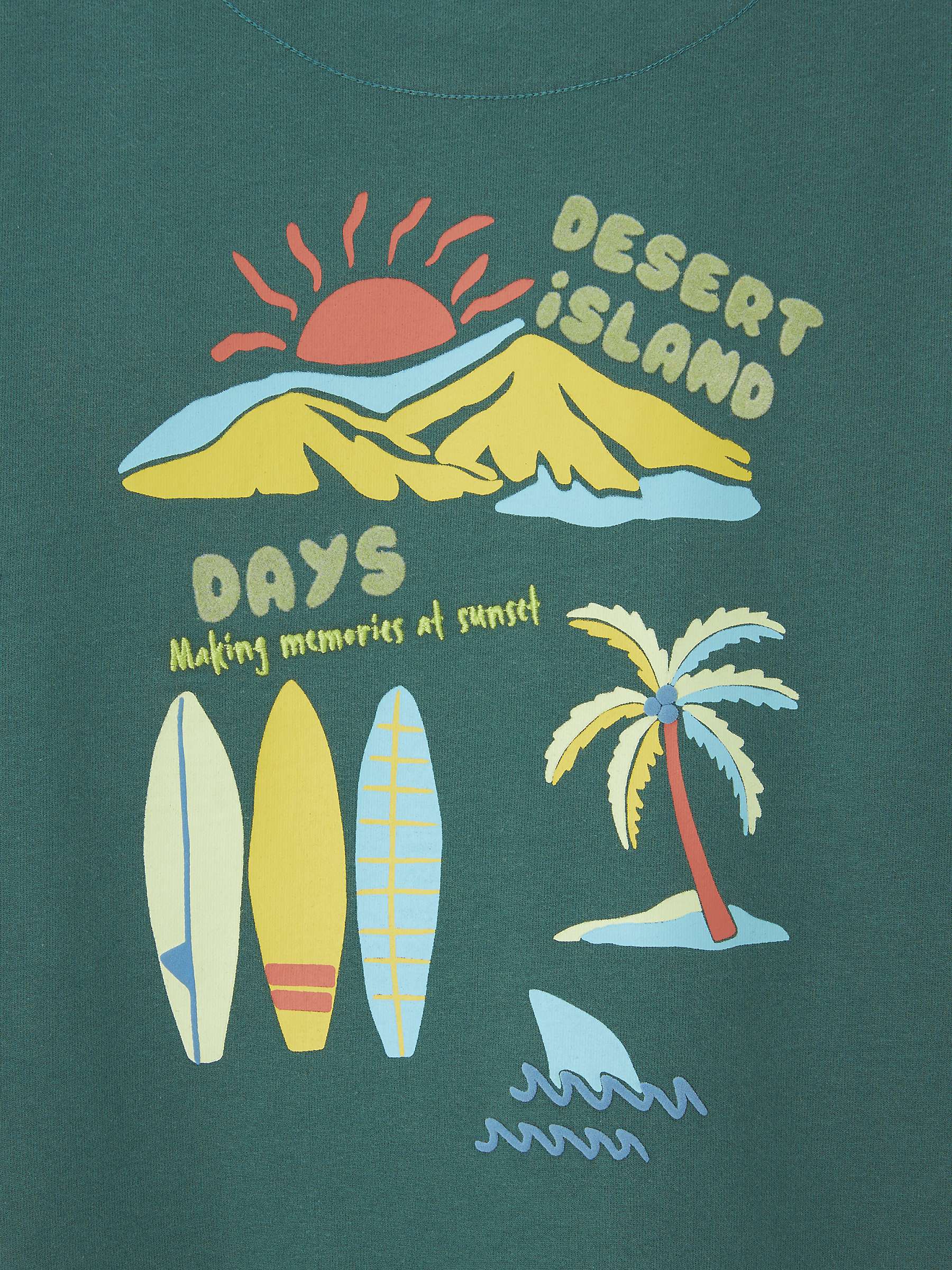 Buy John Lewis Kids' Palm Tree Graphic Print Sweatshirt, Green Online at johnlewis.com