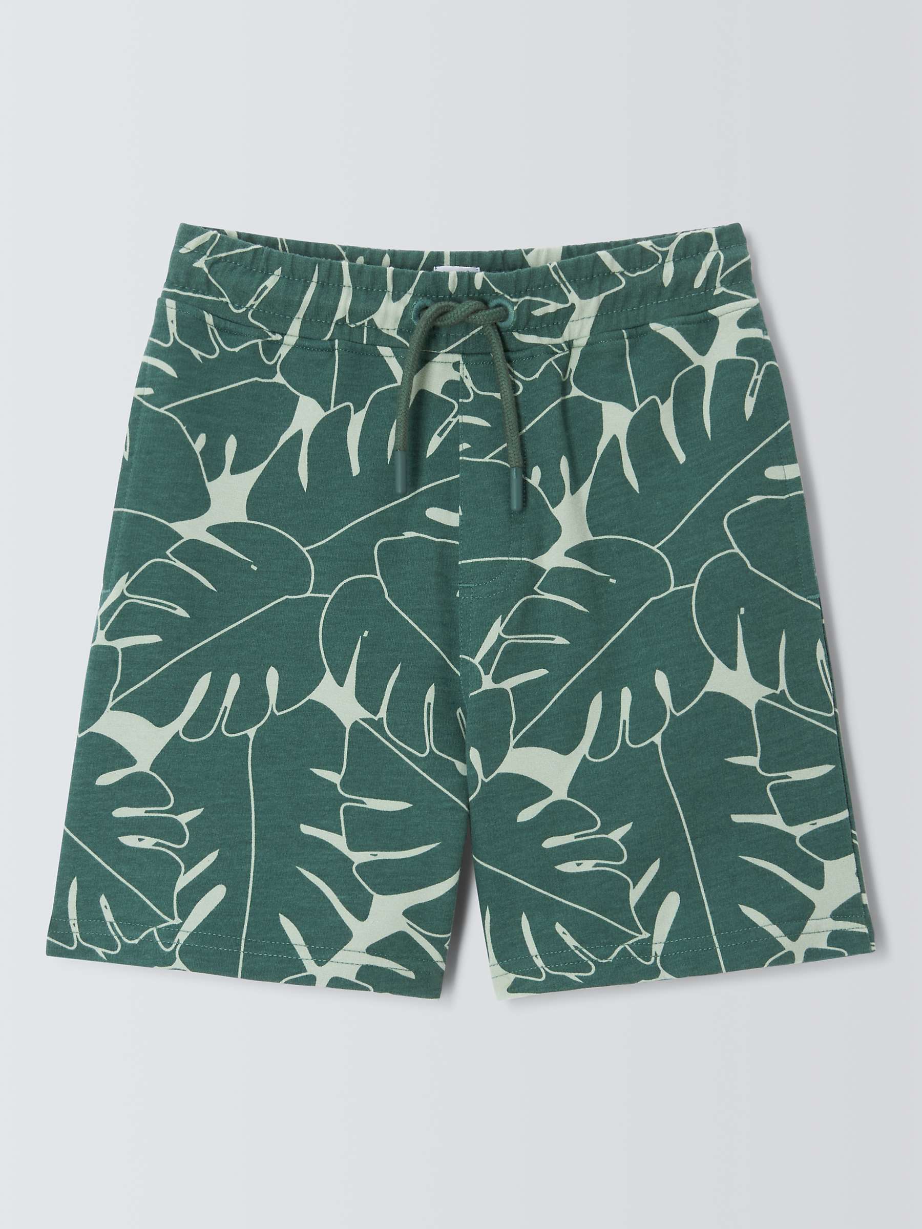 Buy John Lewis Kids' Palm Leaf Jersey Shorts, Green Online at johnlewis.com