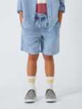 John Lewis Kids' Chambray Linen Blend Shorts, Blue