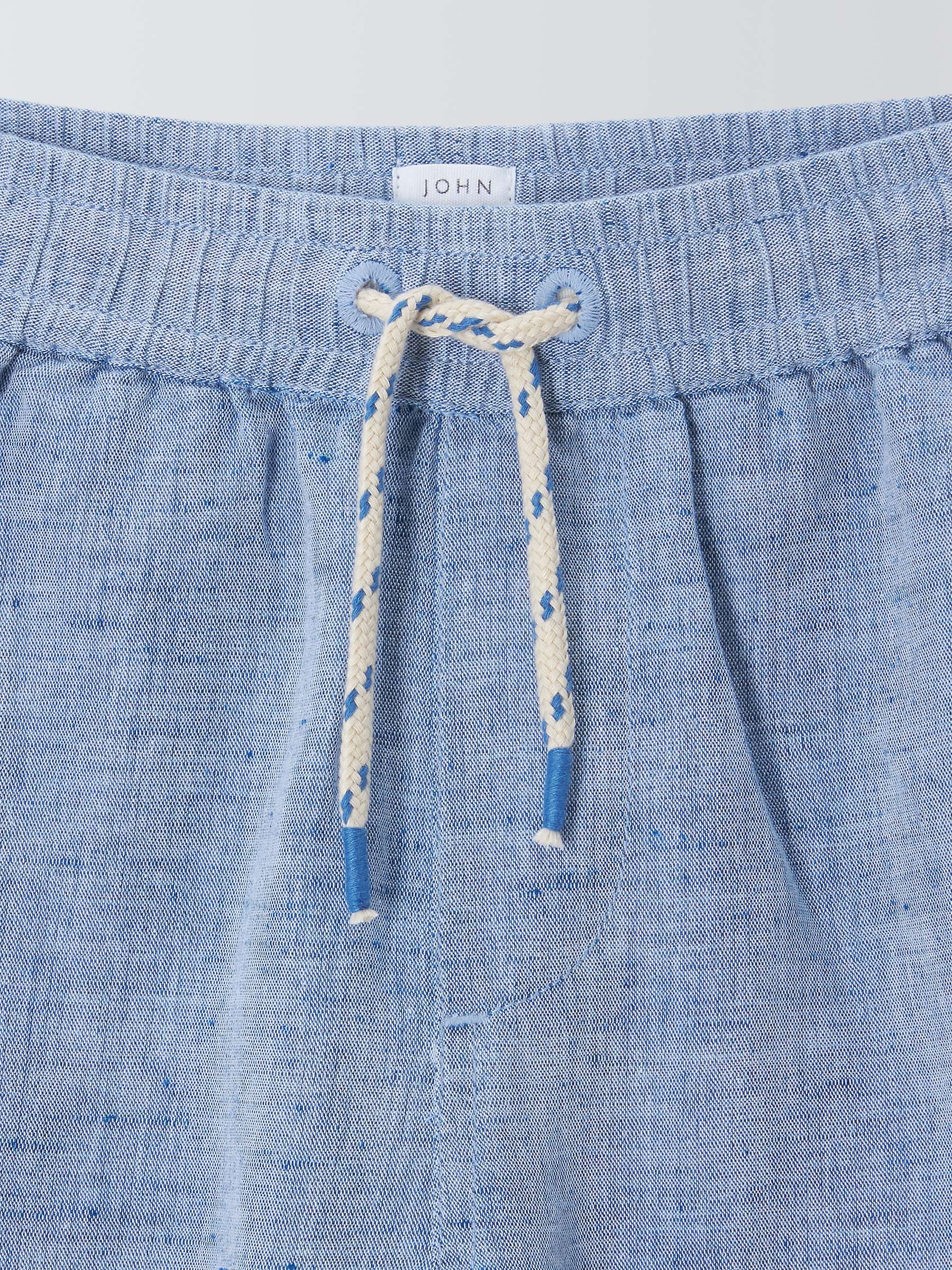 Buy John Lewis Kids' Chambray Linen Blend Trousers, Blue Online at johnlewis.com
