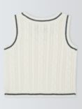John Lewis Heirloom Collection Baby Cashmere Blend Cable Knit Vest, Ivory
