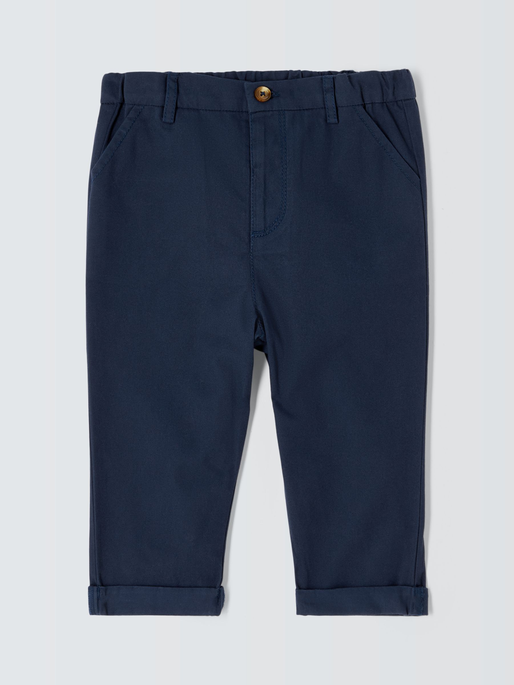 John Lewis Heirloom Collection Baby Straight Leg Chinos, Blue at John ...