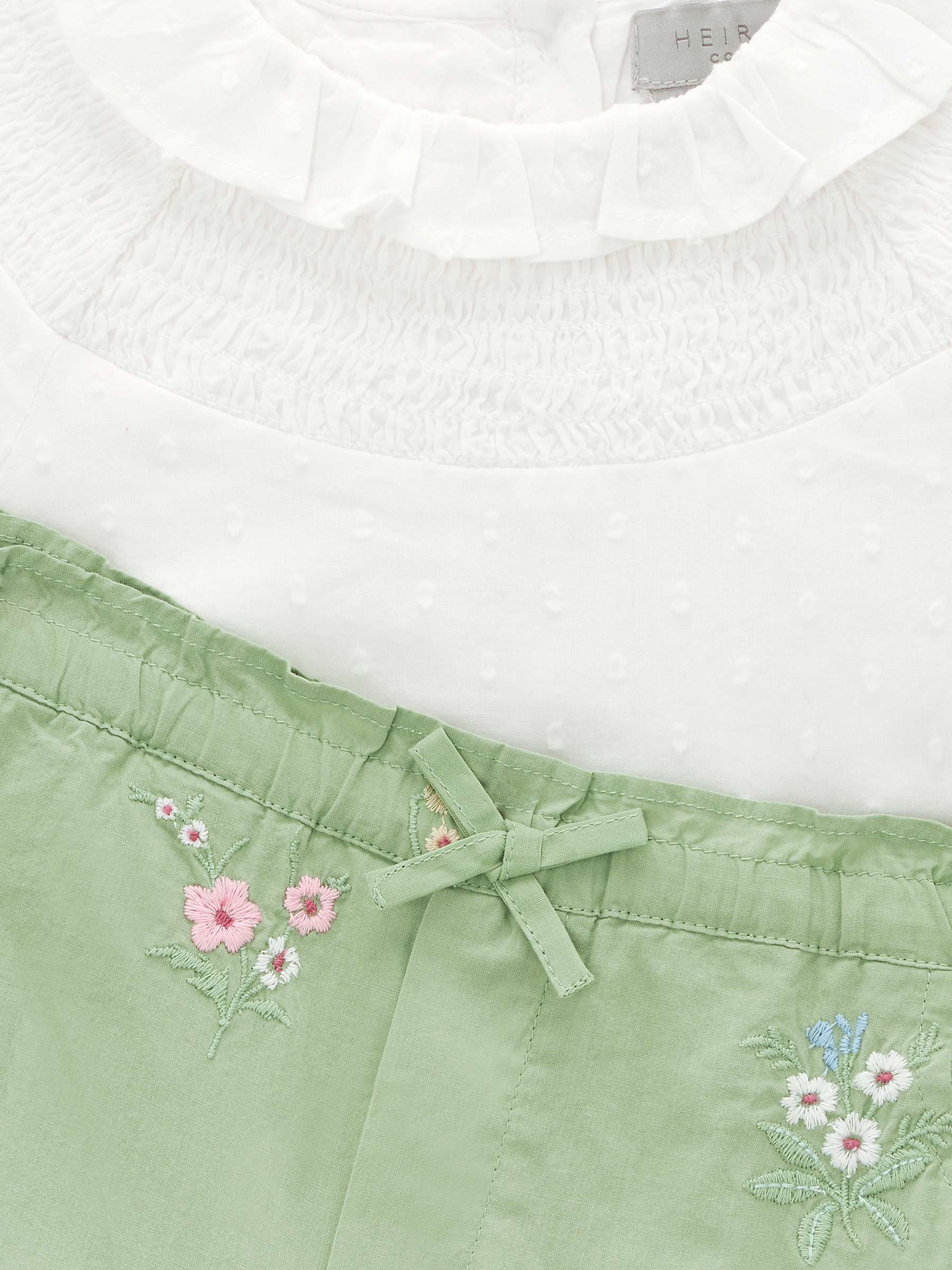 Buy John Lewis Heirloom Collection Baby Embroidered Floral Trousers and Blouse Set Online at johnlewis.com